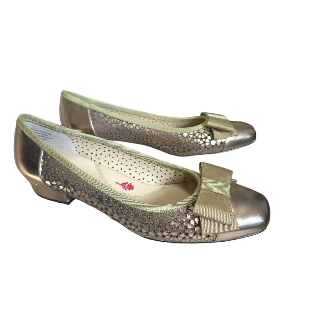 Ros Hommerson bronze Trisha metallic / patent leather flats in a size 9.5SS new - Picture 12 of 14